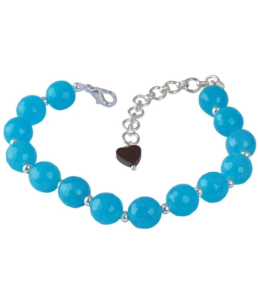     			JFL - Jewellery For Less Light Blue Bracelet ( Pack of 1 )