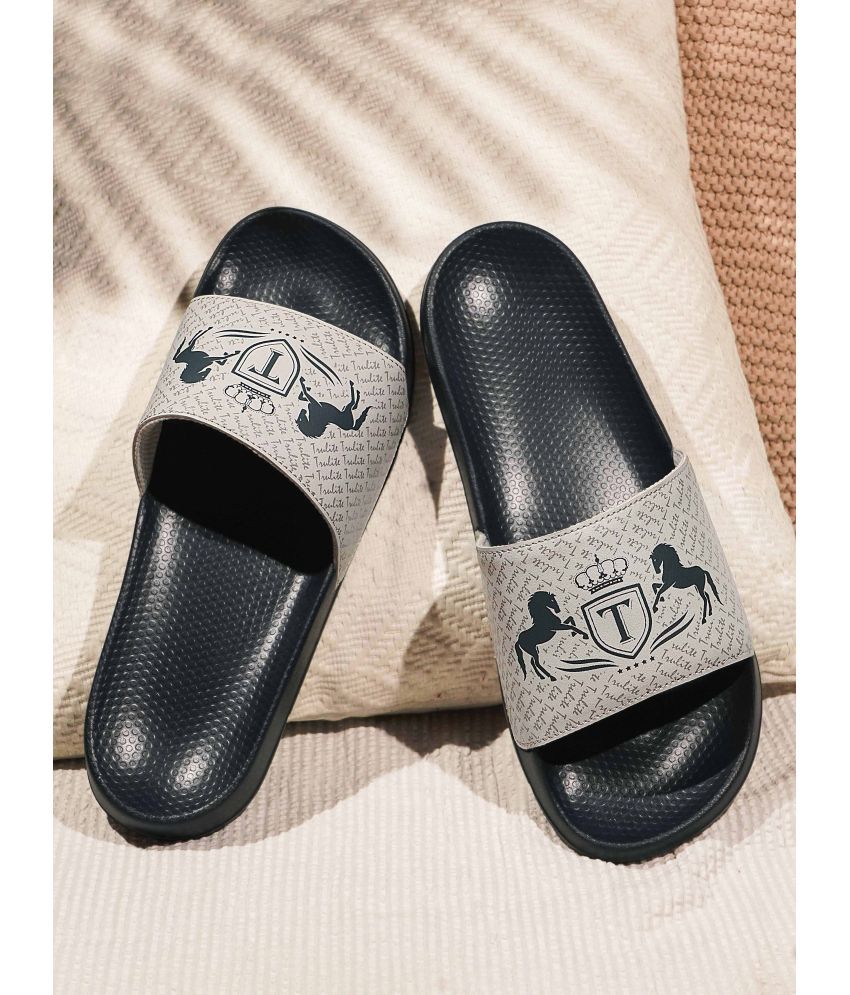     			Trulite Grey Men's Slide Flip Flop