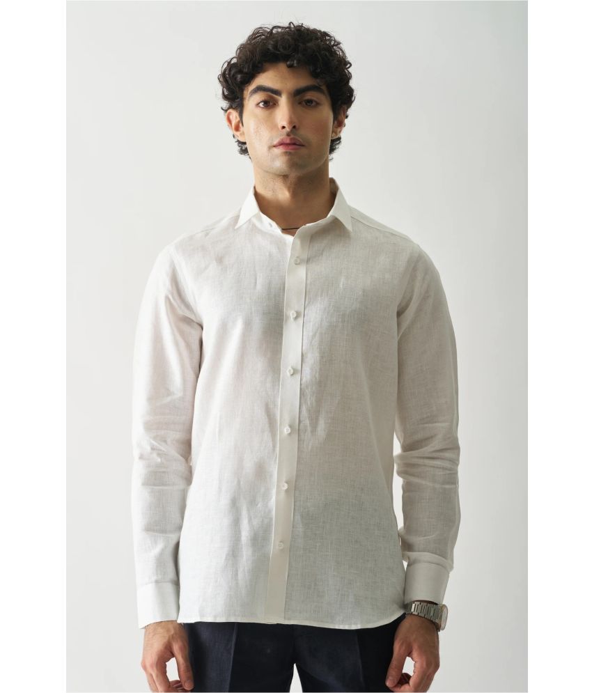     			VERTUSY Linen Regular Fit Solids Full Sleeves Men's Casual Shirt - White ( Pack of 1 )