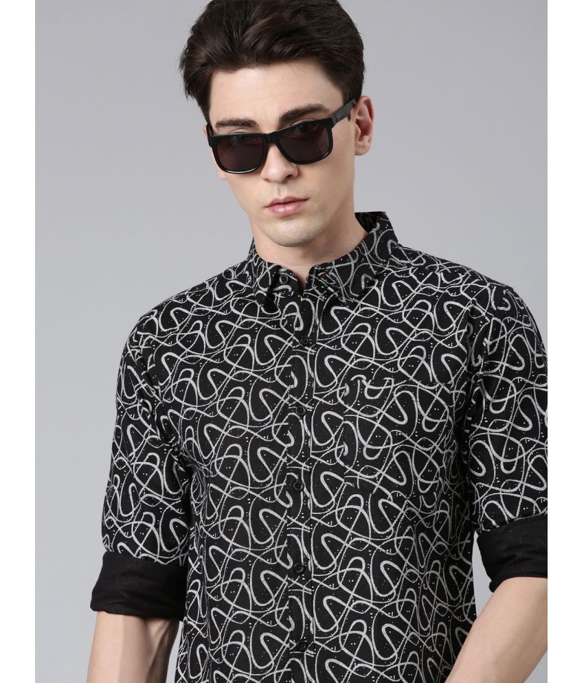     			broon 100% Cotton Regular Fit Printed Full Sleeves Men's Casual Shirt - Black ( Pack of 1 )