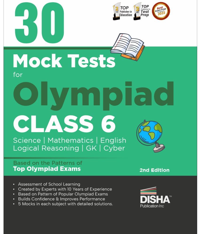     			30 Mock Test Series for Olympiads Class 6 Science, Mathematics, English, Logical Reasoning, GK/ Social & Cyber 2nd Edition