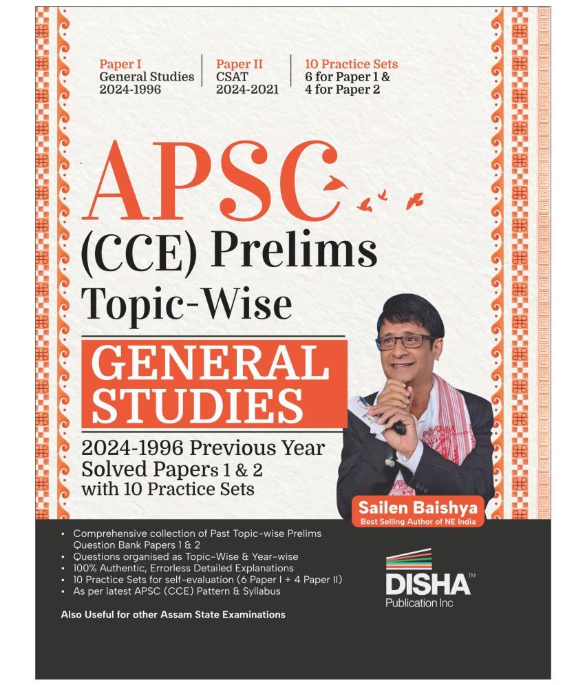     			APSC (CCE) Prelims Topic-wise General Studies 2024 - 1996 Previous Year Solved Papers 1 & 2 with 10 Practice Sets | Civil Services PYQs & Mock Tests |