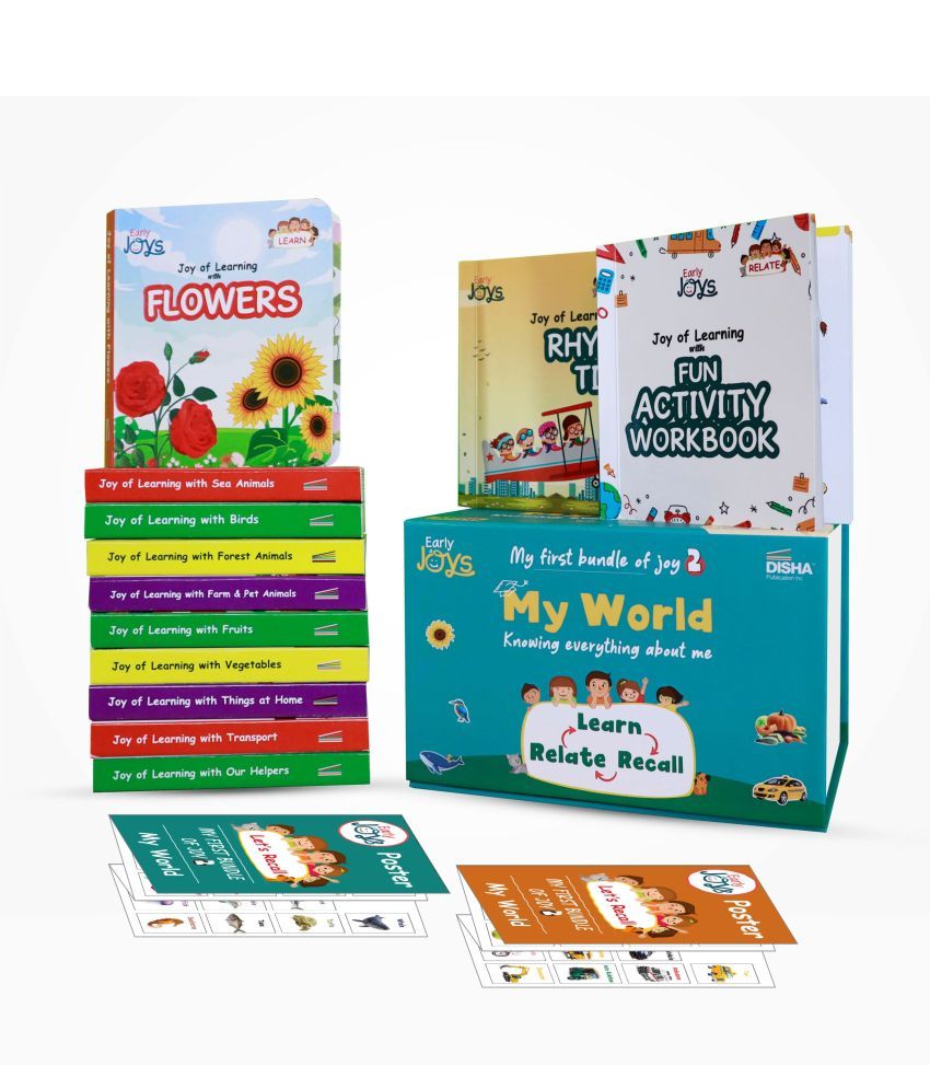     			Early Joys - My First Bundle of Joy Theme 2 - MY WORLD, Ages 1 to 5  | Learn, Recall & Relate | Mini Library Gift Boxset of 10 Board Books, 2 Activity