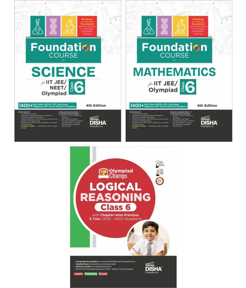     			Foundation Course in Science, Mathematics & Logical Reasoning Class 6 for IIT-JEE/ NEET/ Olympiad - 4th Edition