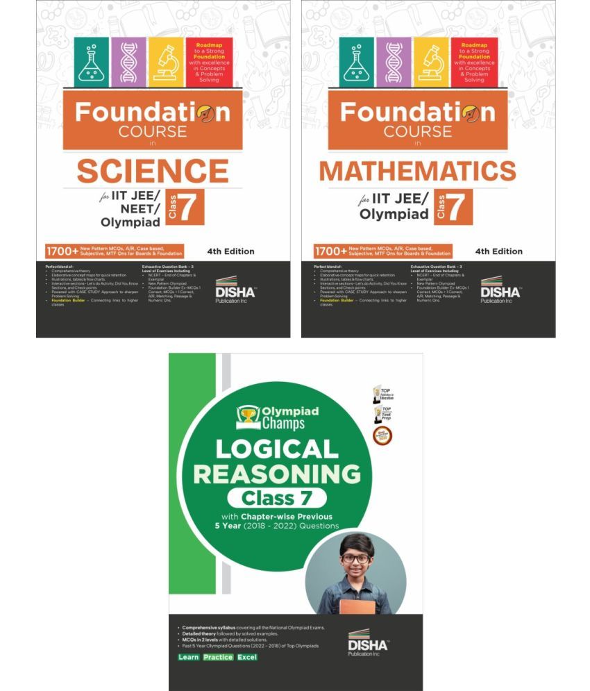     			Foundation Course in Science, Mathematics & Logical Reasoning Class 7 for IIT-JEE/ NEET/ Olympiad - 4th Edition