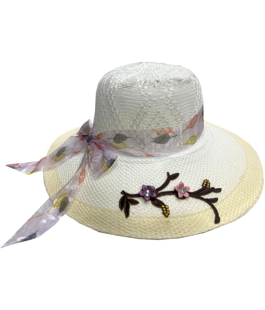     			Infispace White Cotton Blend Women's Hat ( Pack of 1 )