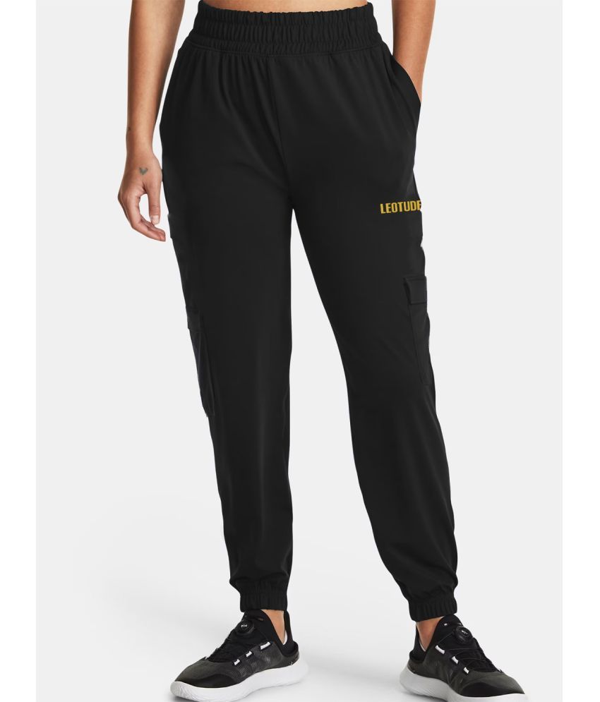     			Leotude Black Cotton Blend Women's Running Joggers ( Pack of 1 )