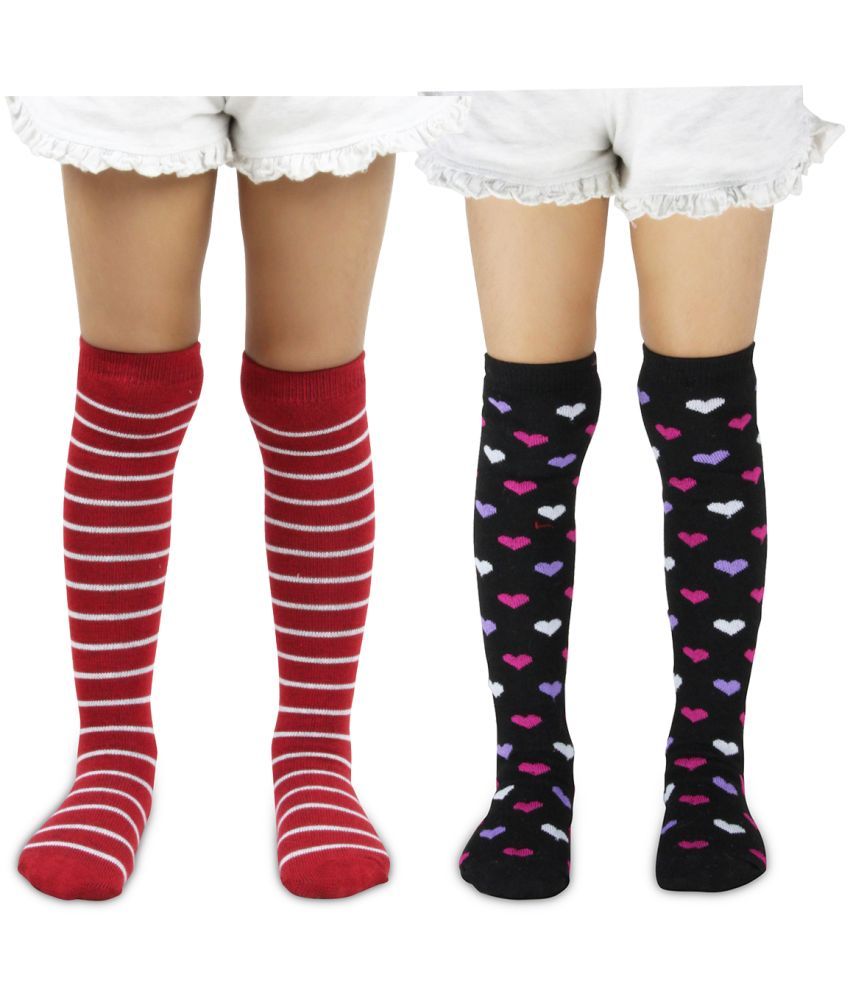     			Neska Moda Pack of 2 Unisex for Baby Cotton Full Length Socks ( Multi )