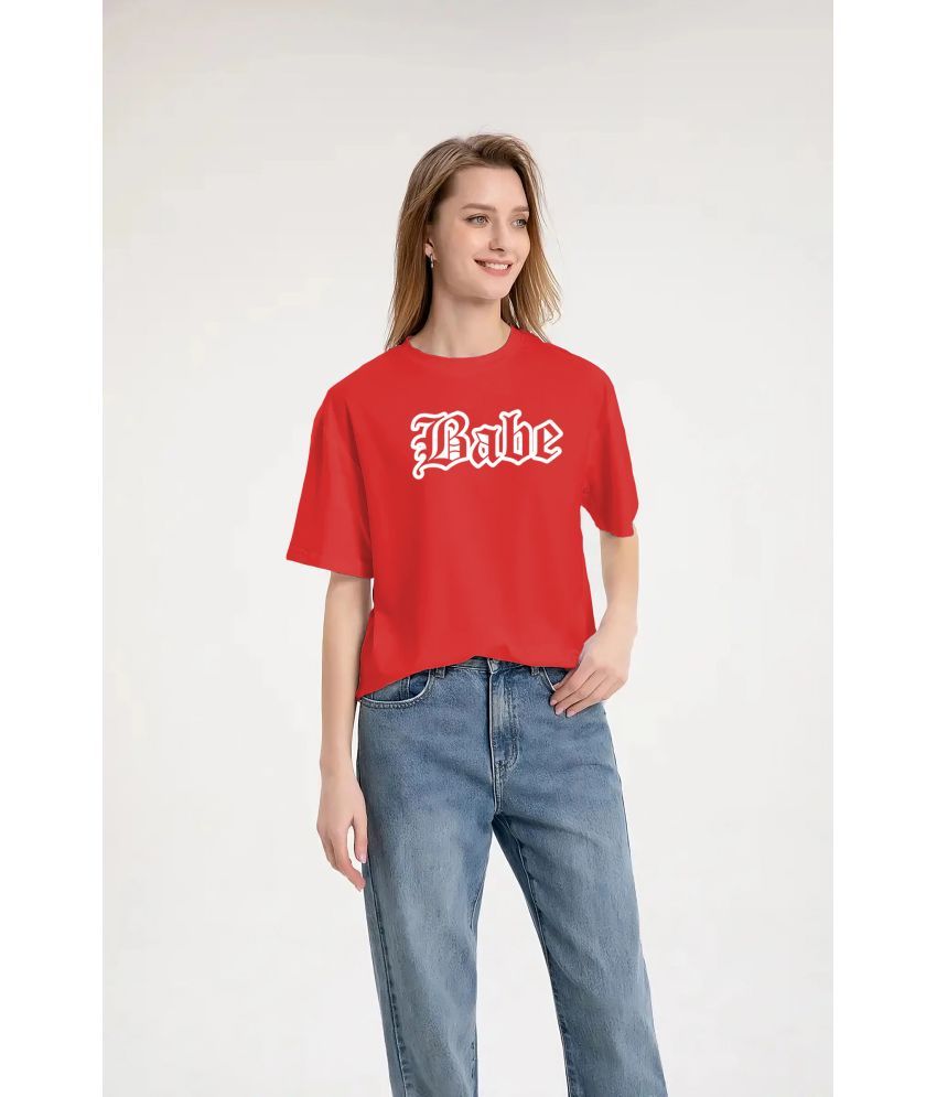     			TQH Red Cotton Blend Tees - Single