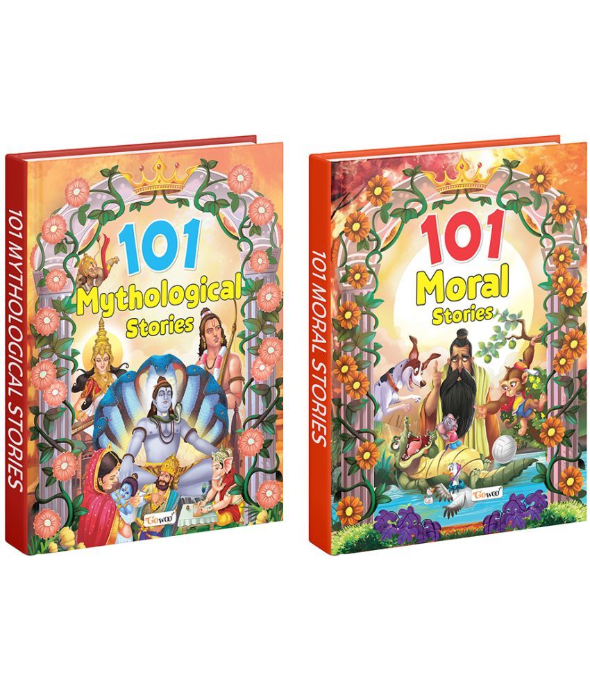     			101 Mythological and Moral Stories (Ages 3-12) (Hardbound) : Children learning story book, Timeless Stories for Children, Kids mythological story, Moral story book | Combo of 2 Story Books