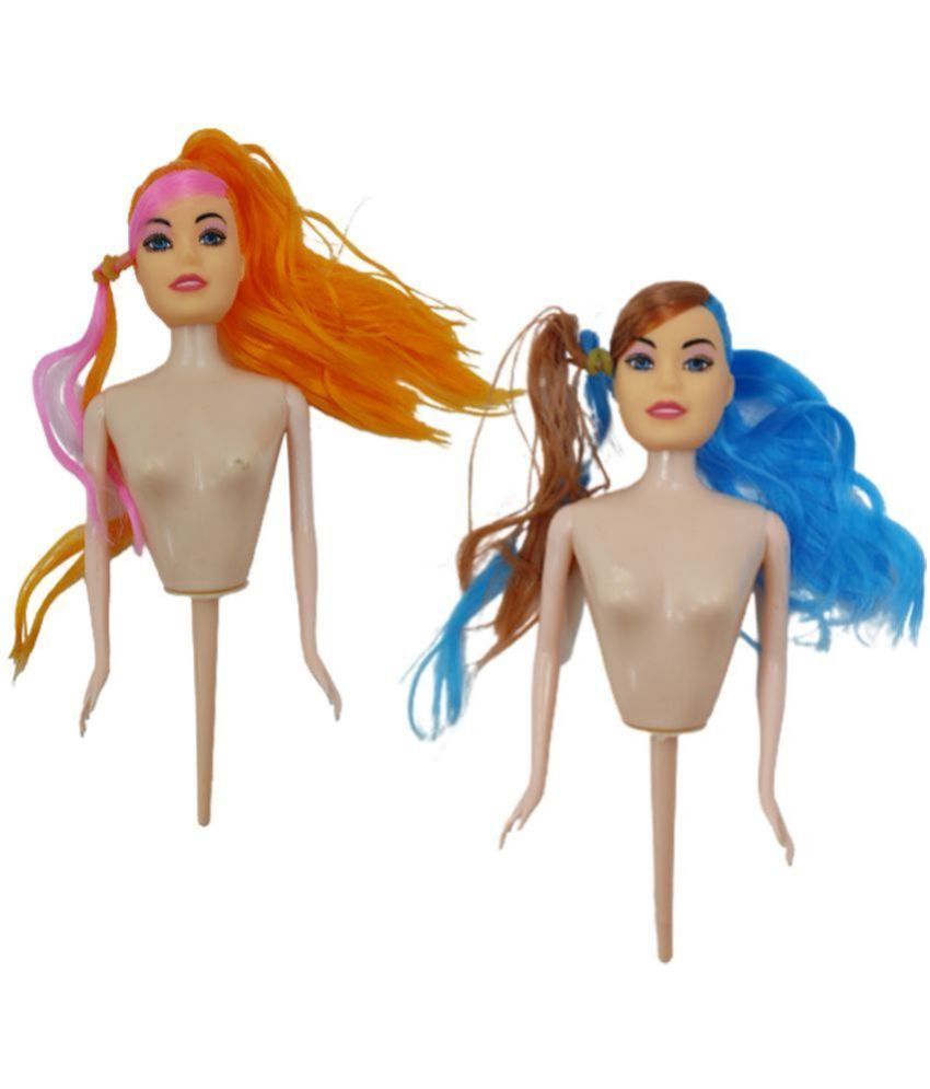     			Cake Doll Premium Barbie cake Doll Topper Food Grade material for making Doll Cake/Barbie Cake-Stylish hair Doll for Barbie Cake (2pcs Doll) Set-2