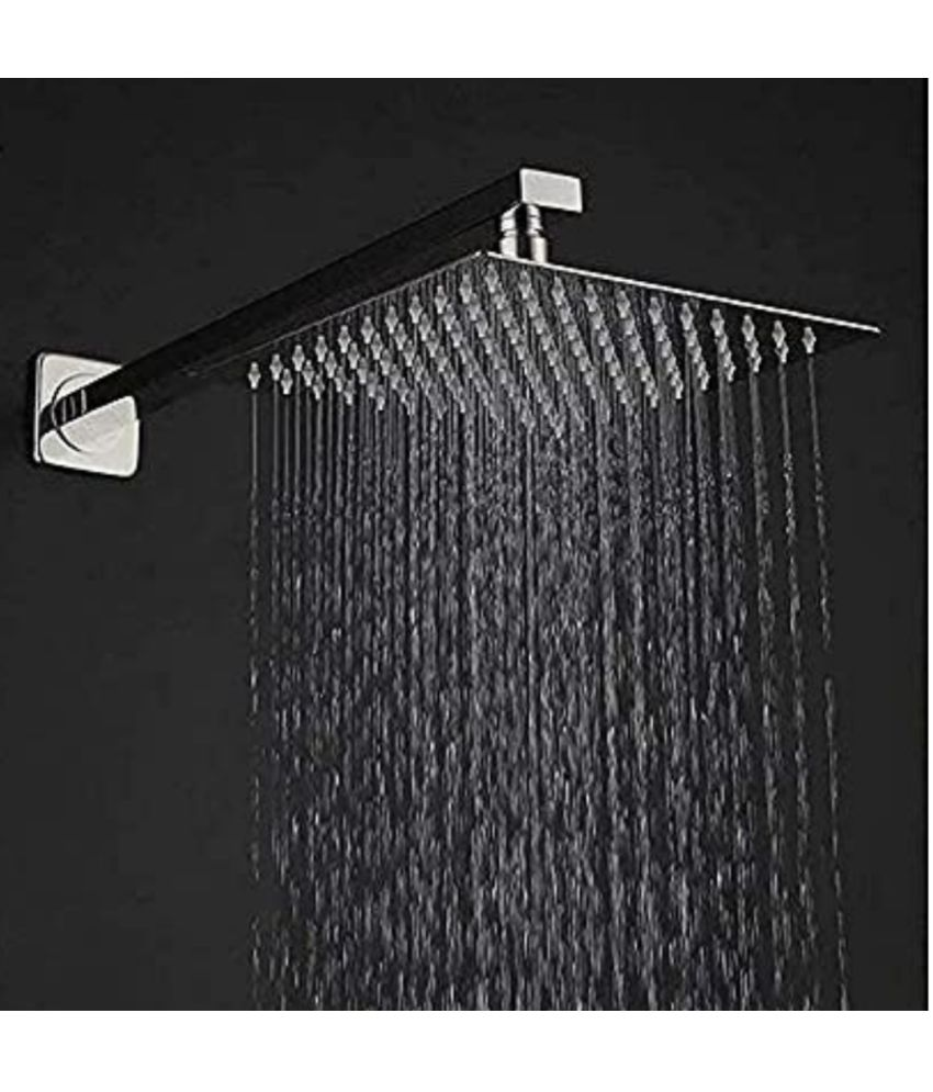     			Cossimo 8x8 Ultra Slim Shower with 18" Arm 1Set Stainless Steel Overhead Shower