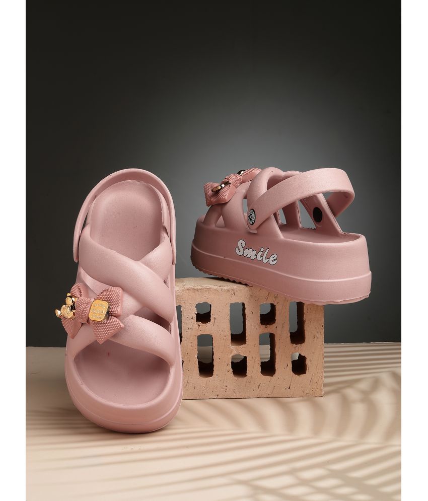     			NATSHUZ Pink Floater Sandals