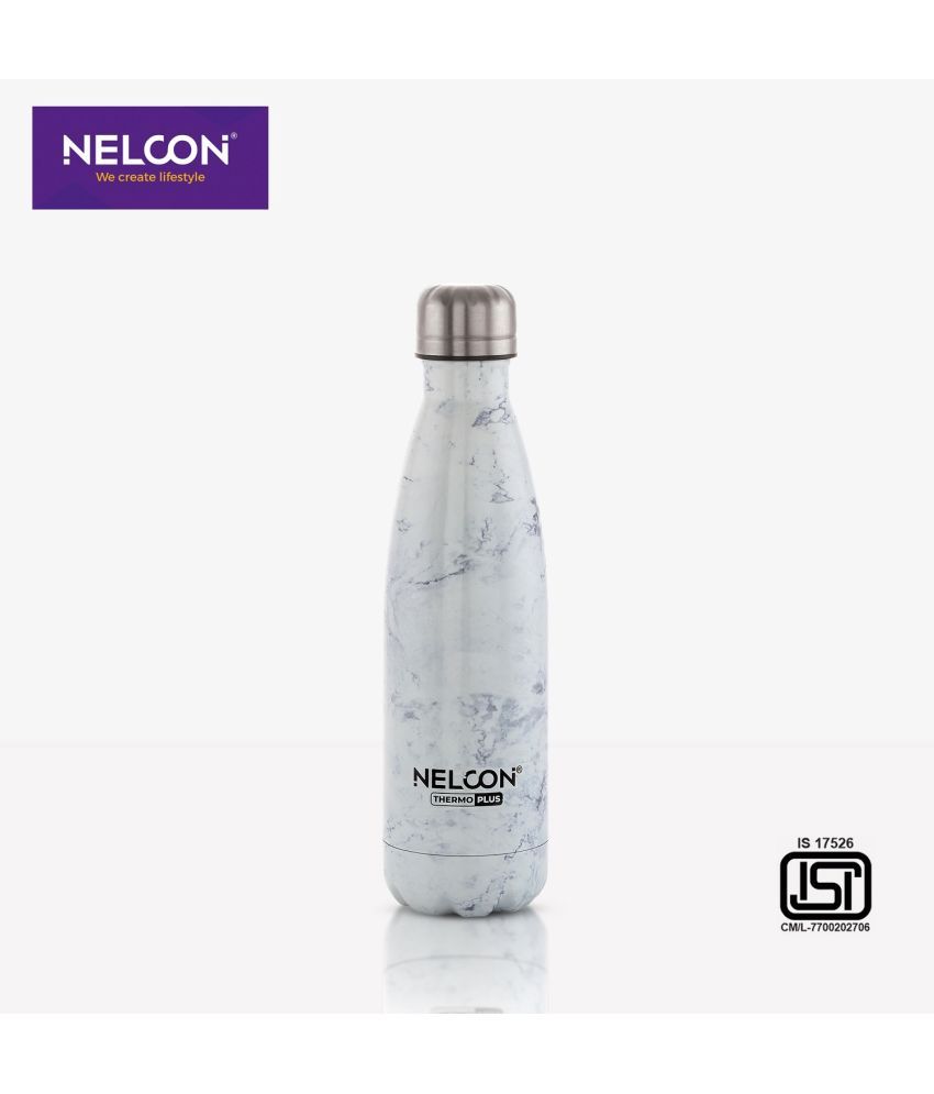     			Nelcon SWISS 500ML White Stainless Steel Water Bottle 500 mL ( Set of 1 )