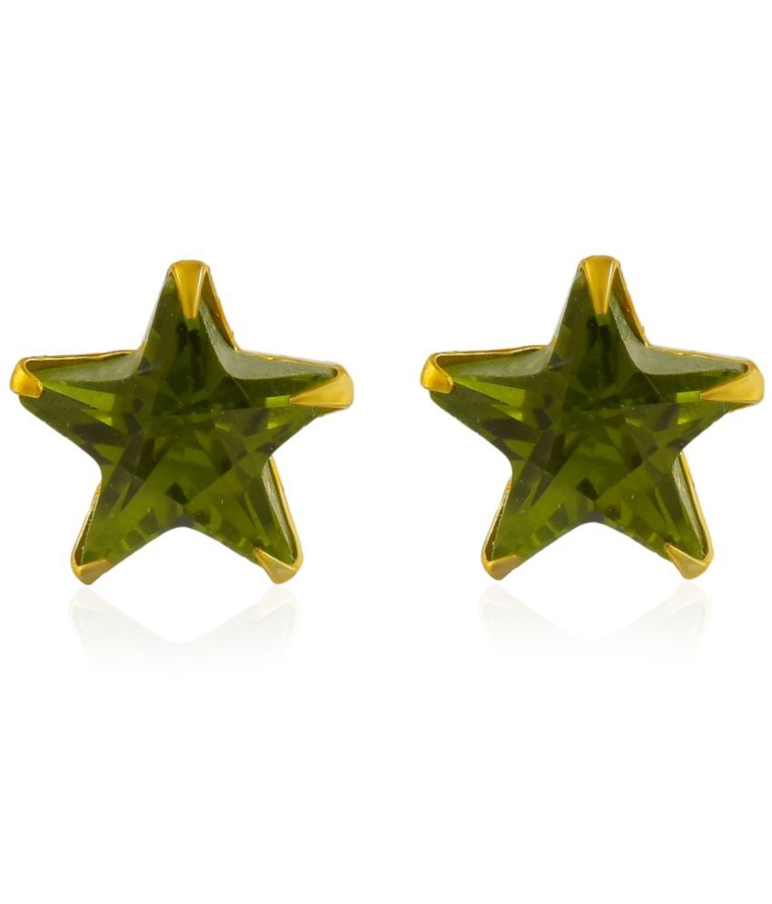     			ADMIER Green Stud Earrings ( Pack of 1 )