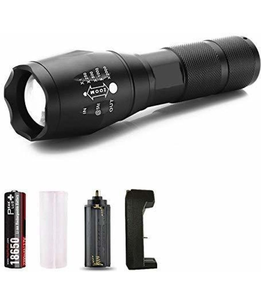     			Glowish - 2W Rechargeable Flashlight Torch ( Pack of 1 )