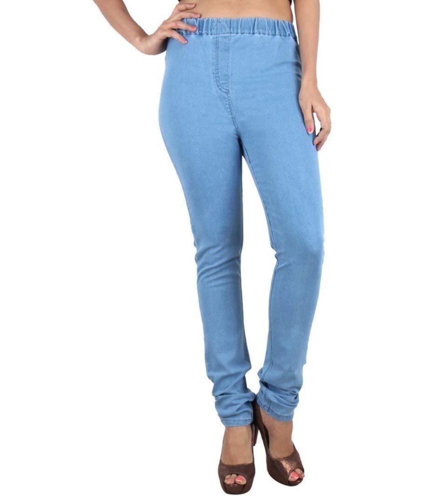     			OuterWear - Denim Regular Fit Light Blue Women's Jeggings ( Pack of 1 )