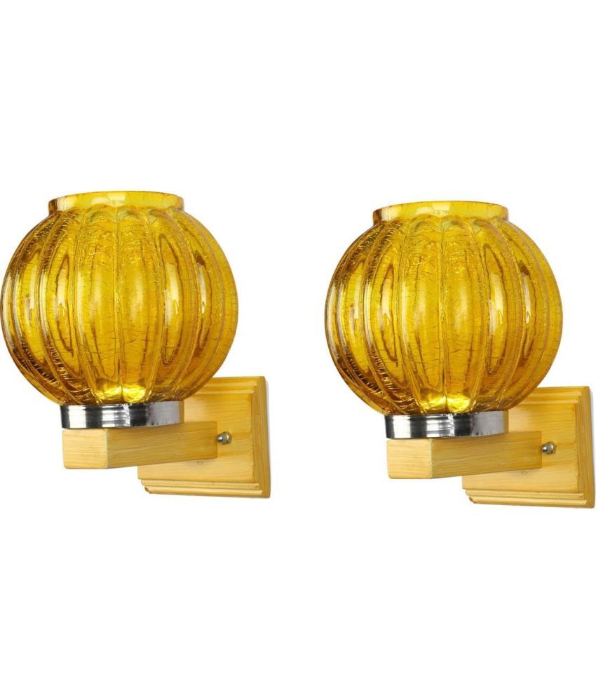     			AFAST Yellow Up Light Wall Lamp ( Pack of 2 )