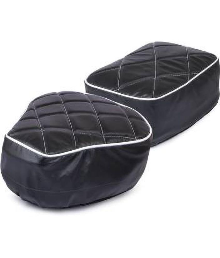     			Premium Quality Stylish Checked Texture Seat Cover Split Bike Seat Cover For Royal Enfield Classic Desert Storm, Classic 350, Classic 500, Electra ()