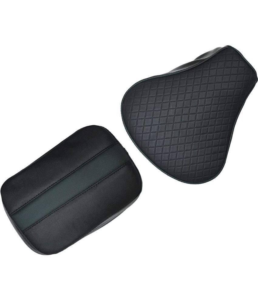     			Stylish & Comfort Seat Cover for Royal Enfield Classic 350/500cc Deep-Green with Black Split Bike Seat Cover For Royal Enfield Classic 350, Classic 500 ()