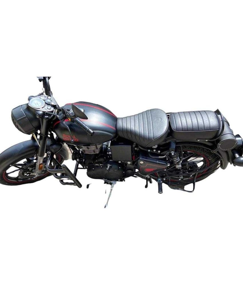     			Stylish Seat Cover Front & Rear Black for Royal Enfield Classic 350.500 cc N Single Bike Seat Cover For Royal Enfield Classic, Classic 500, Classic Chrome, Classic Desert Storm, Classic 350 ()