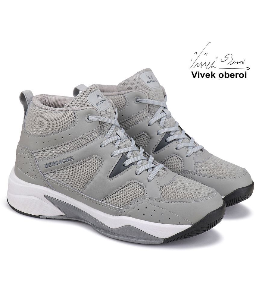     			Bersache Grey Men's Trekking Shoes