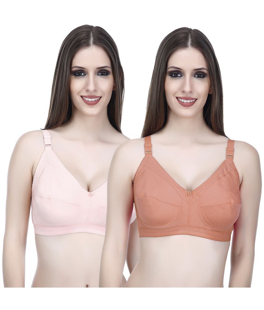     			Elina Pack of 2 Cotton Non Padded Minimizer Bra For Women ( Multicolor )