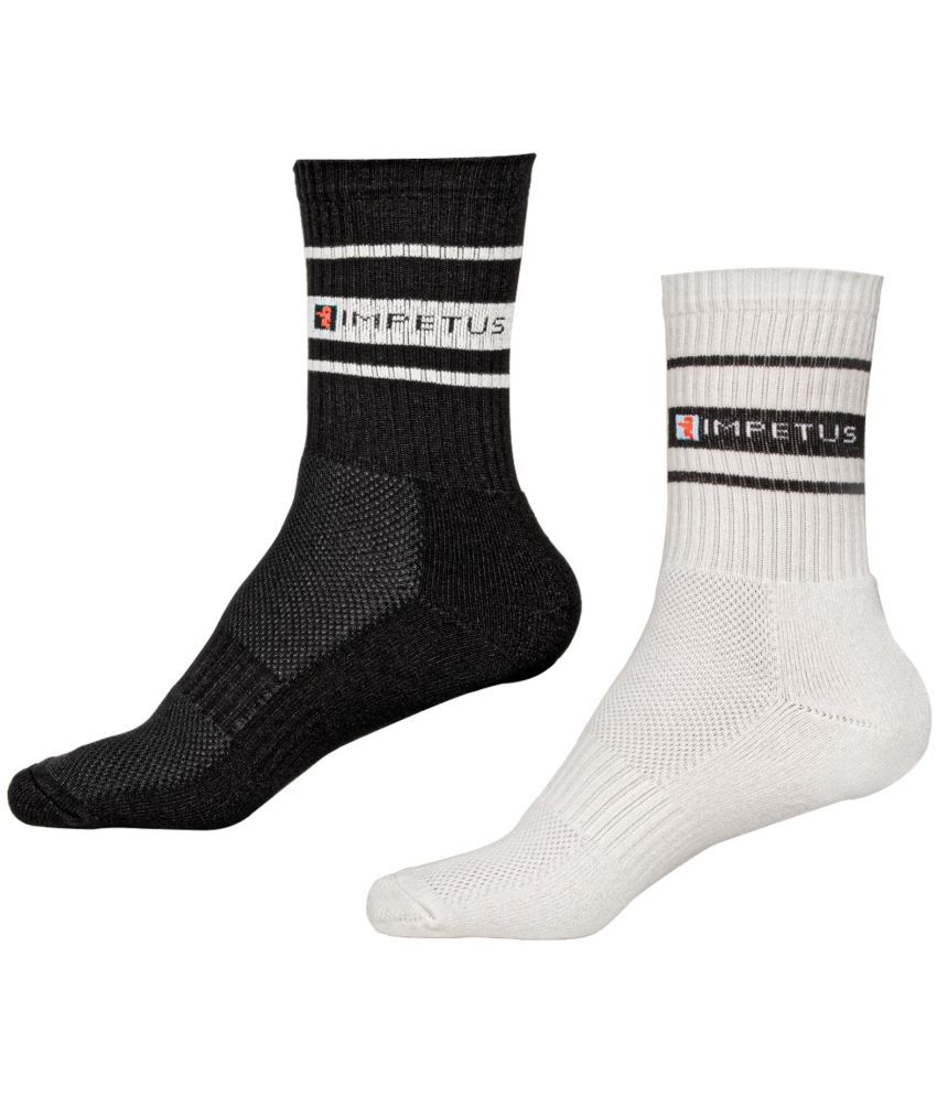     			Impetus Pack of 2 Women's Cotton Blend Mid Length Socks ( Black,White )