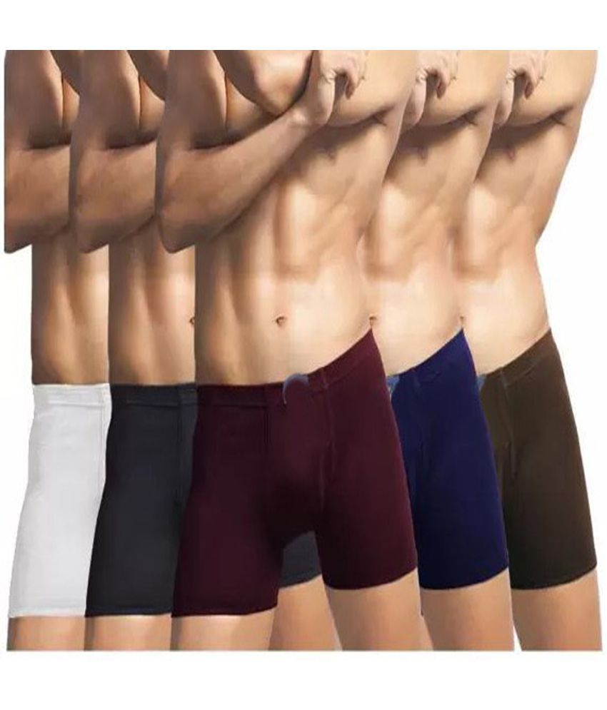     			CAVENDRES Pack of 5 Cotton Blend Trunks For Men's ( Multicolor )