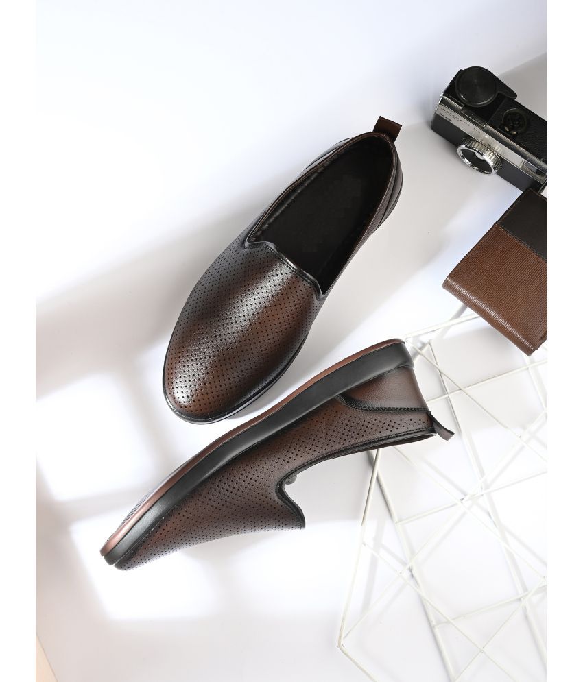     			JK Port Causal shoes for men Brown Men's Slip-on Shoes