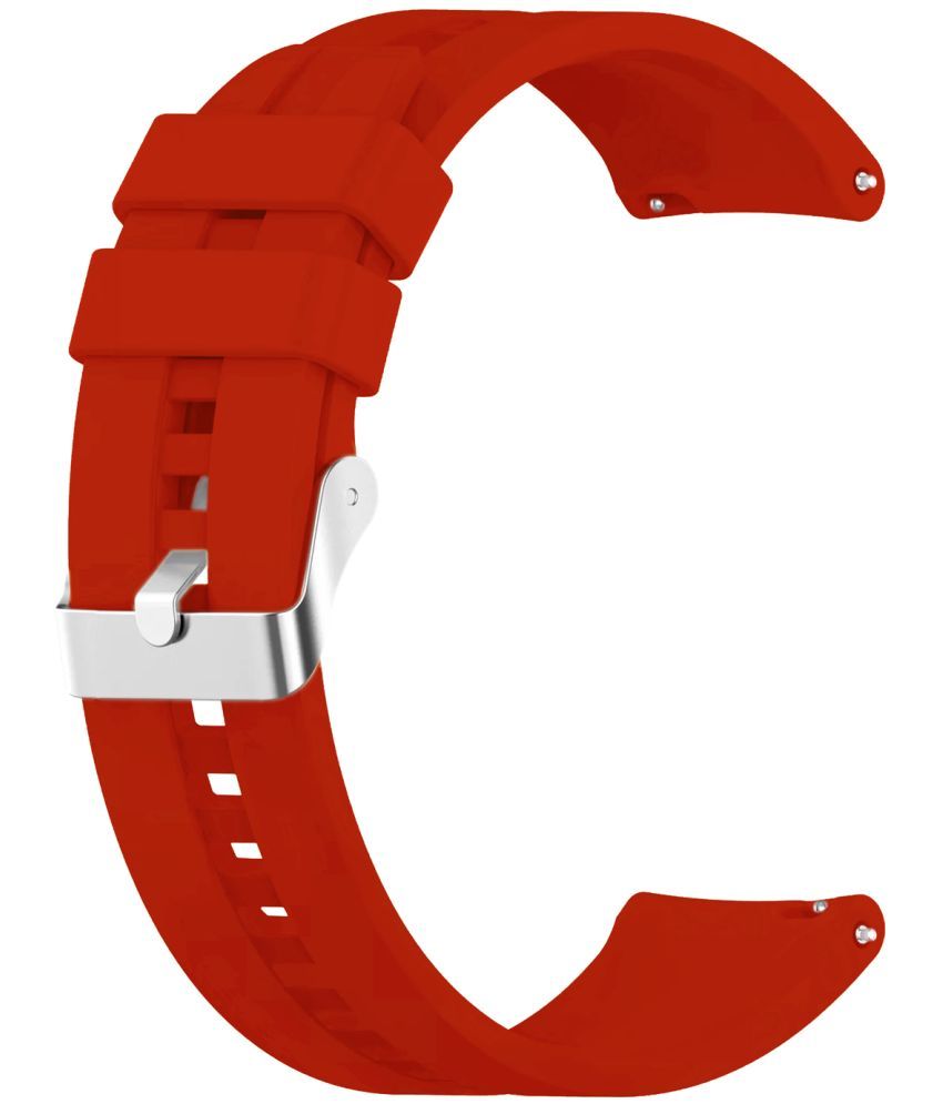     			ACM Watch Strap Silicone Belt 22mm compatible with Maxima Max Pro Active Smartwatch Classic Band Red