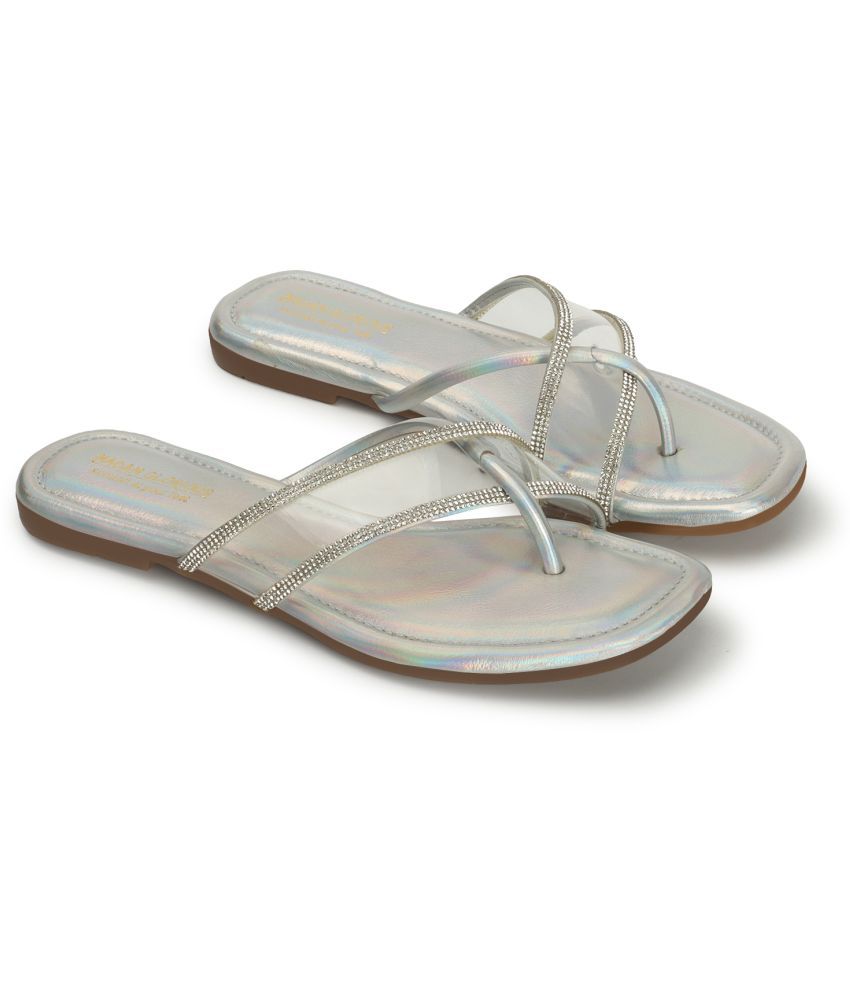     			H.M. Silver Women's Sandal Heels