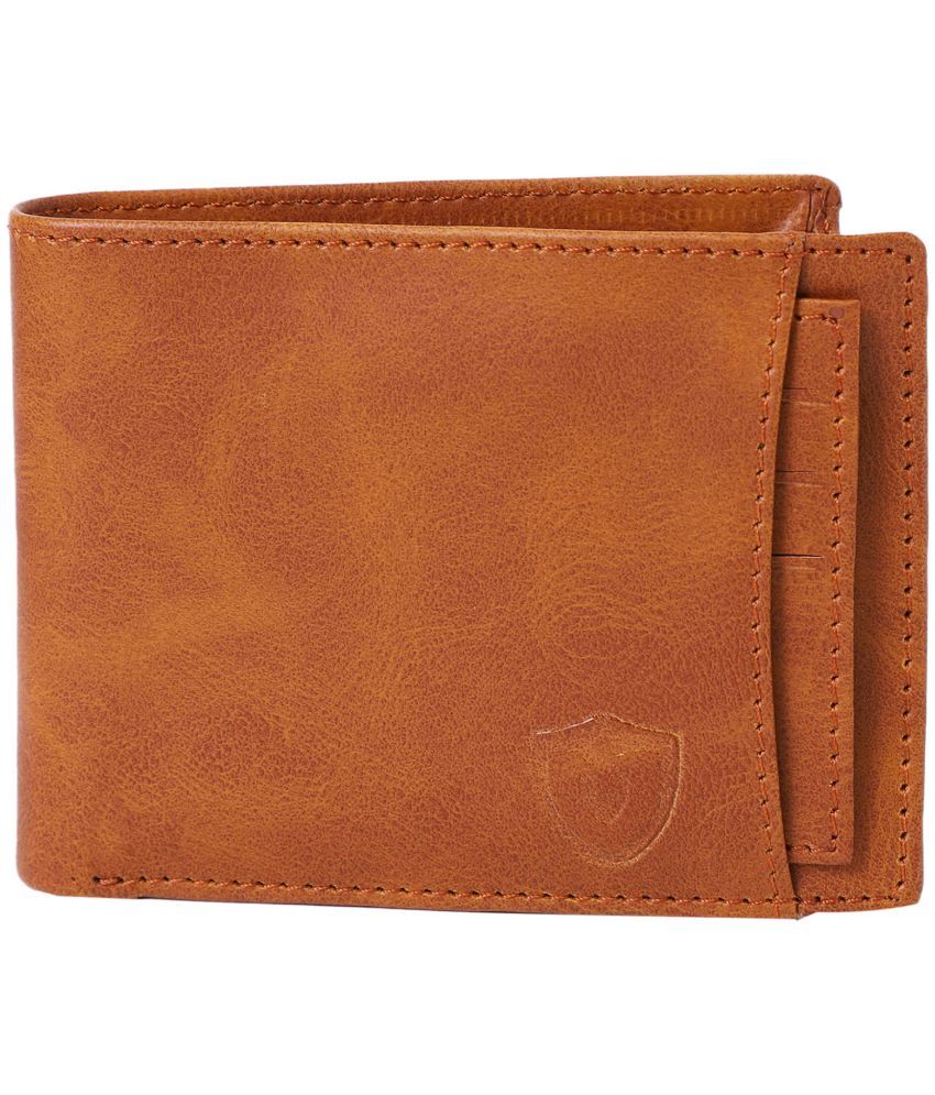     			Keviv Leather Solid Men's Regular Wallet With 10 Slots For Card ( Tan , Pack of 1 )