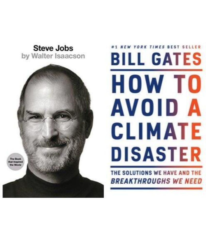     			Walter Isaacson Steve Jobs The Man Who Thought Different + How To Avoid A Climate Disaster (Paperback, Walter Isaacson + Bill Gates) (A/S Book Seller)