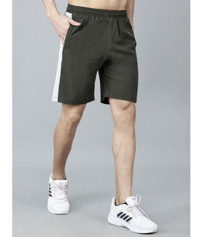     			Texfro Green Cotton Blend Men's Shorts ( Pack of 1 )