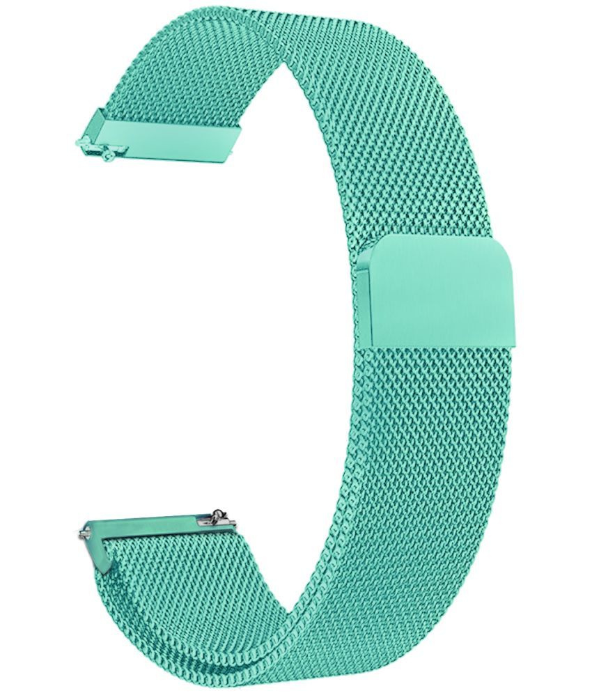     			ACM Watch Strap Magnetic 22mm compatible with Fire-Boltt Strike Bsw141 Bsw214 Smartwatch Luxury Metal Chain Band Turquoise