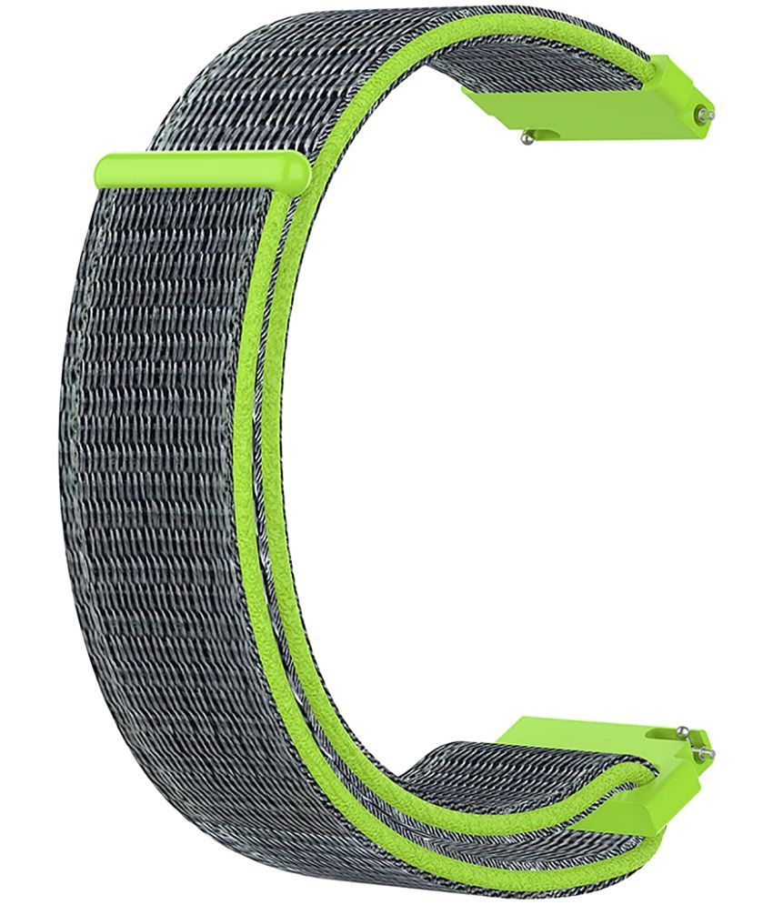     			ACM Watch Strap Nylon Soft 22mm compatible with Fire-Boltt Talk Alpha Bsw205 Smartwatch Sports Band Neon Green