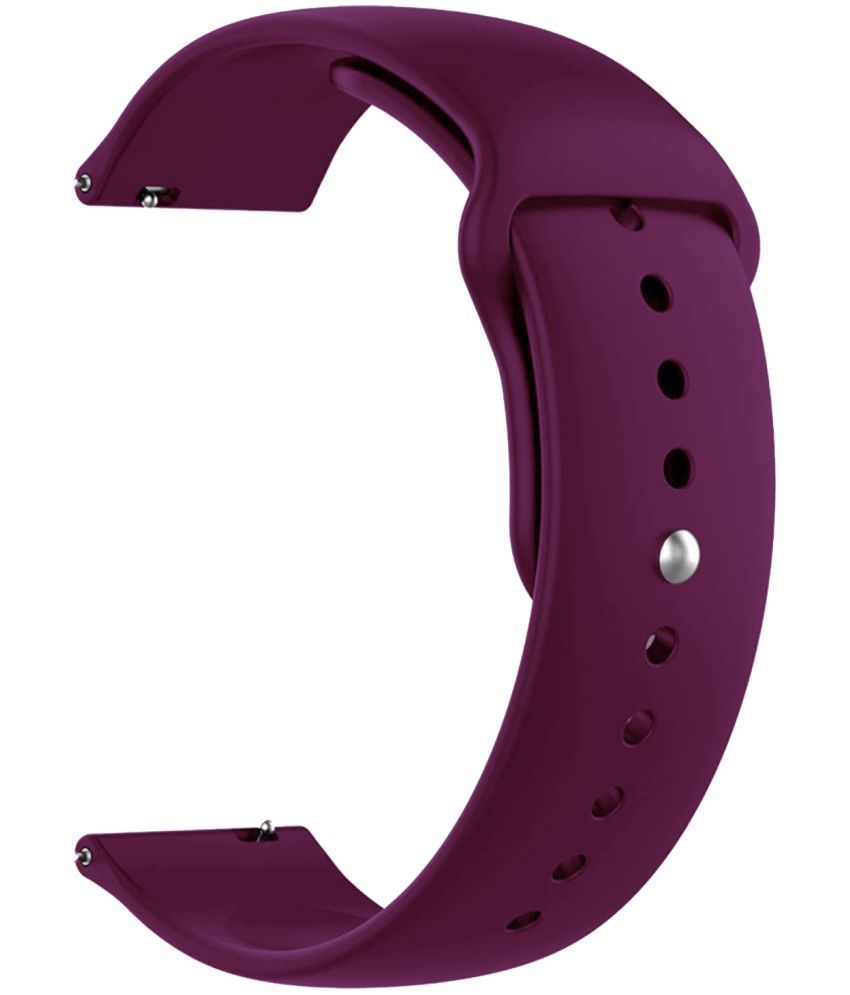     			ACM Watch Strap Silicone Belt 22mm compatible with French Connection Nexus Fcsw03 Smartwatch Sports Band Burgundy Purple