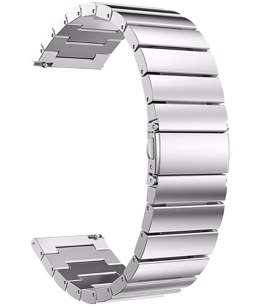     			ACM Watch Strap Stainless Steel Metal 22mm compatible with Hammer Cyclone Smartwatch Belt Matte Finish Luxury Band Silver