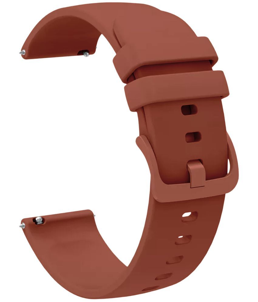     			ACM Watch Strap Silicone Belt 22mm compatible with Polar Grit X Pro Titan Smartwatch Color Hook Band Brown