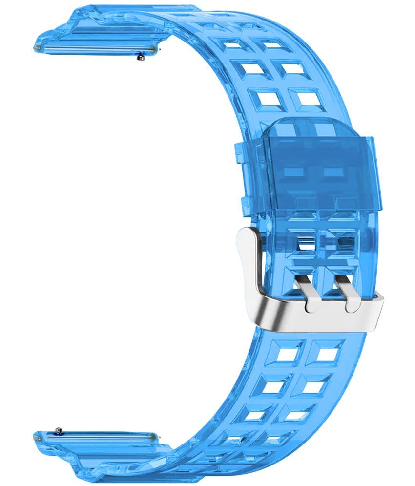     			ACM Watch Strap Silicone Transparent Design 22mm compatible with Boat Lunar Tigon Smartwatch Classy Band Blue