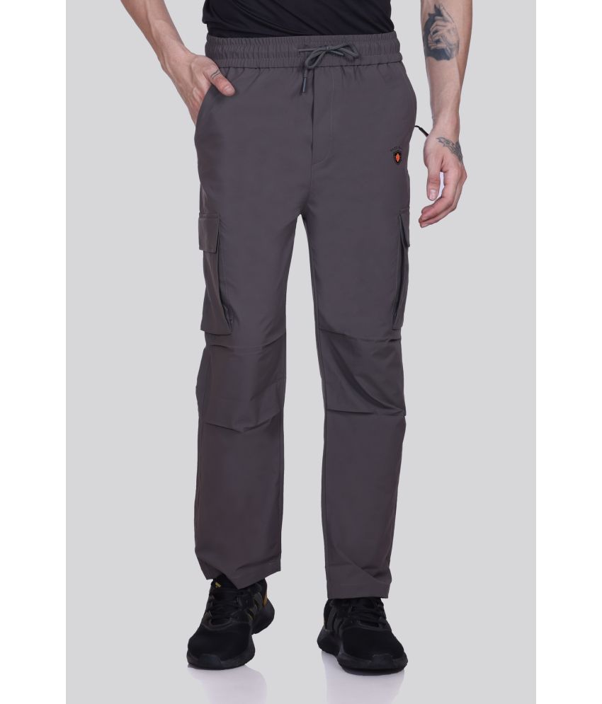     			KAZZ JACKETS Charcoal Nylon Men's Trackpants ( Pack of 1 )