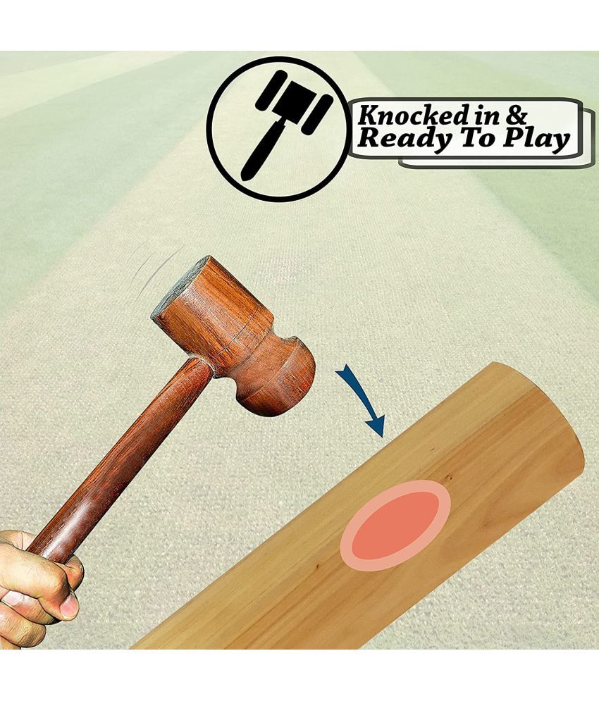 Wooden Tennis Cricket Bat with Tennis Ball Combo for Age Group 712 Years Size3 Buy Wooden