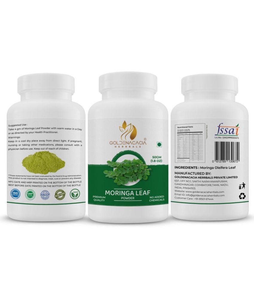     			GOLDENACACIA HERRBALS Moringa Leaf Powder 50g Powder 1 gm