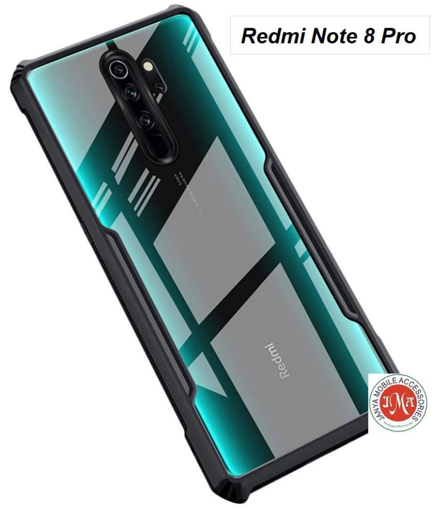     			JMA Black Shock Proof Case For Xiaomi Redmi Note 8 Pro - Hybrid TPU Bumper Case
