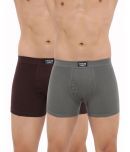 Pack of 2 Dollar Bigboss Assorted Solid Cotton Blend Men Trunk