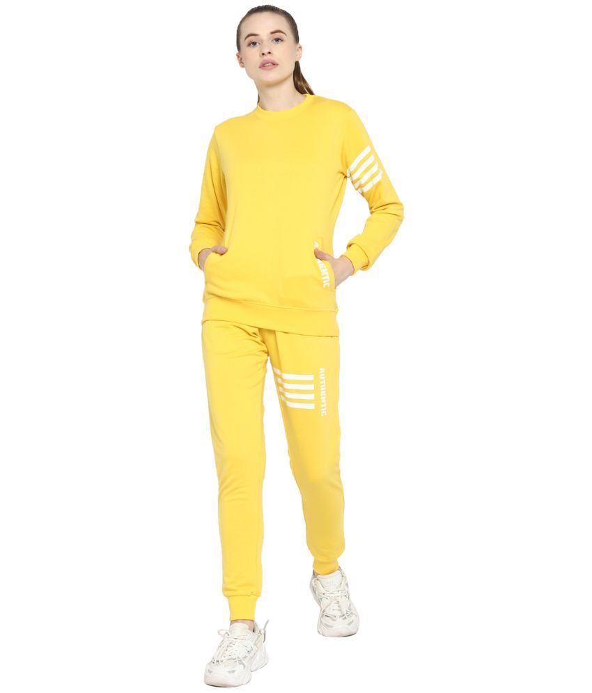     			OFF LIMITS Yellow Poly Cotton Color Blocking Tracksuit - Single