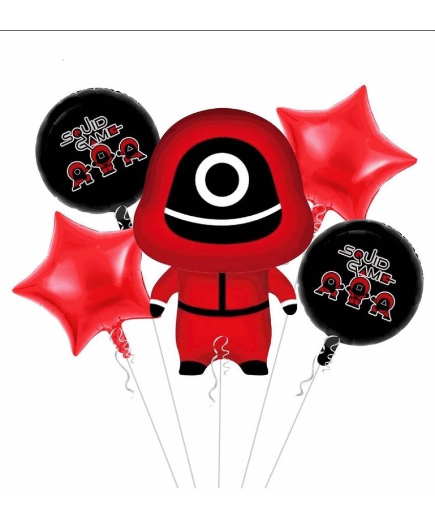 RTB Enterprises Squid Game Theme 5 Pcs Foil Balloons Set for Game Party  Decoration, Red Star Balloon for Birthday Decoration/ Party Events - (Pack  of 5) - Buy RTB Enterprises Squid Game