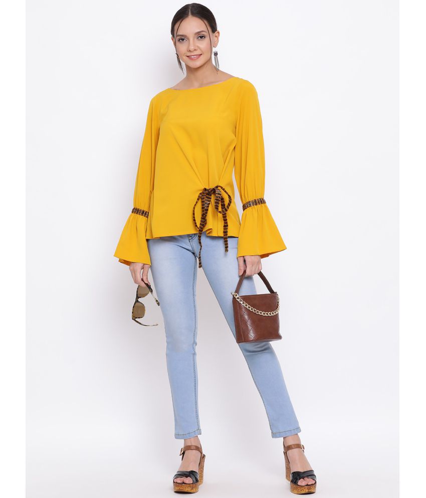     			ALL WAYS YOU Polyester Regular Tops - Yellow Single
