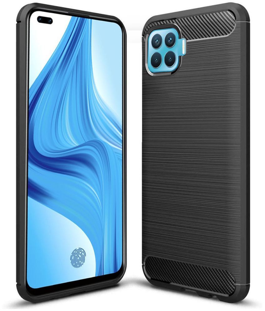     			Fashionury Black Hybrid Covers For Oppo F17 Pro -